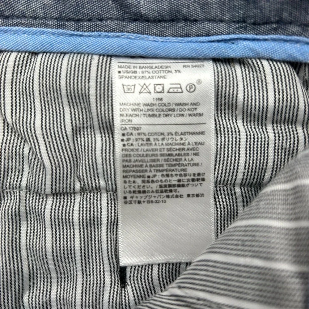 Banana Republic Mason Chino Flat Front Pants Mens 29x32 (30x30) Navy Blue‎